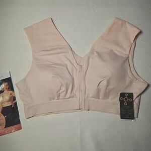 Tommie Copper Pink Shoulder Support Bra With Zipper 3XL